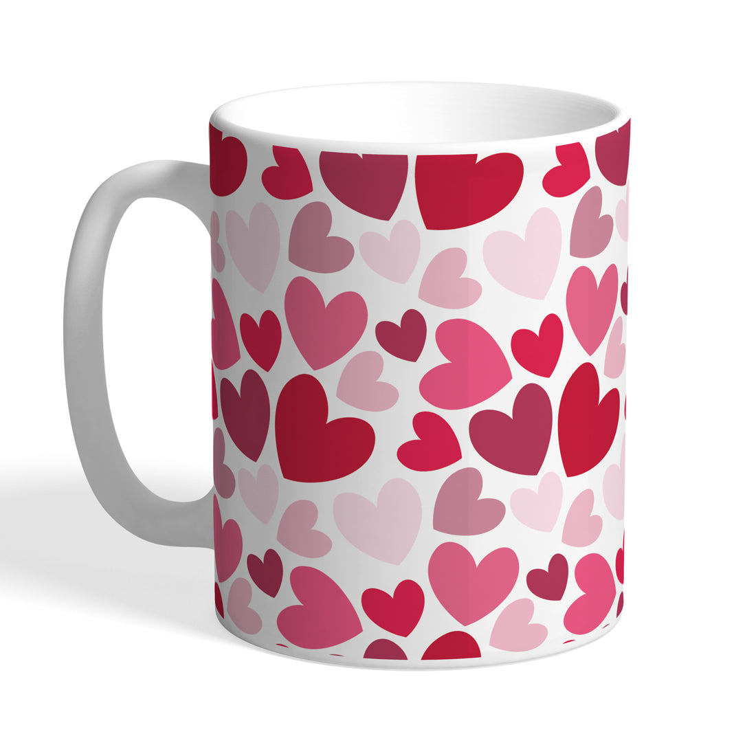 Indiyaza Gift Kitchen Décor Beautiful and Elegant Love Design Printed Ceramic Round Shape Tea and Coffee Mug&Cup Red (330ml)