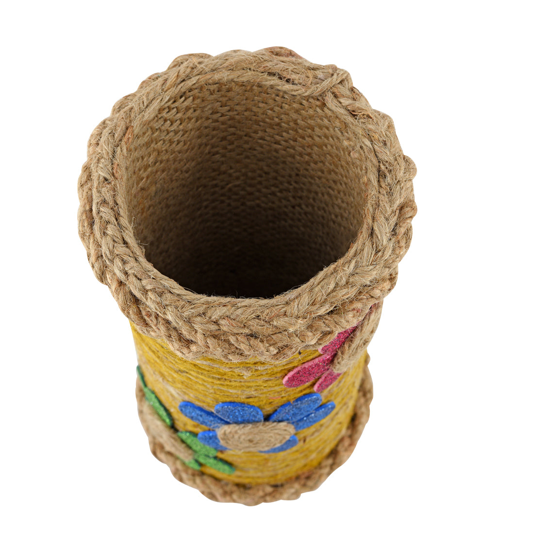 Vases for home décor, Jute Floral vase, unique design vase, Jute handcraft vase V01