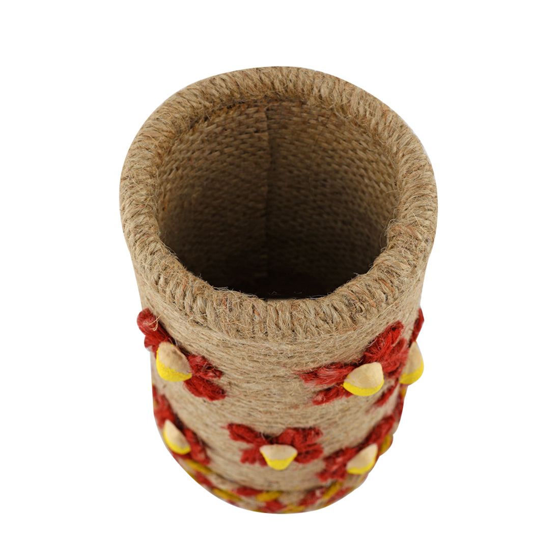 Vases for home décor, Jute Floral vase, unique design vase, Jute handcraft vase V03