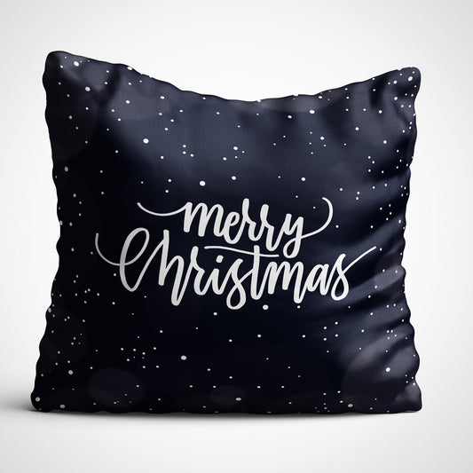 Indiyaza Gift Merry Christmas Xmas Decorations Cushion with Filler (12 x 12 ) Micro satin