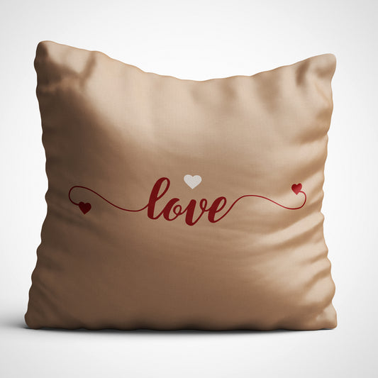 Indiyaza Gift for Valantine day Cushion cover micro stain 12x12 for Love