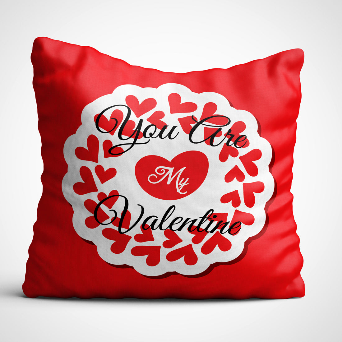 Indiyaza gift Cushion cover my valentine day gift 12x12 for girlfriend boyfriend