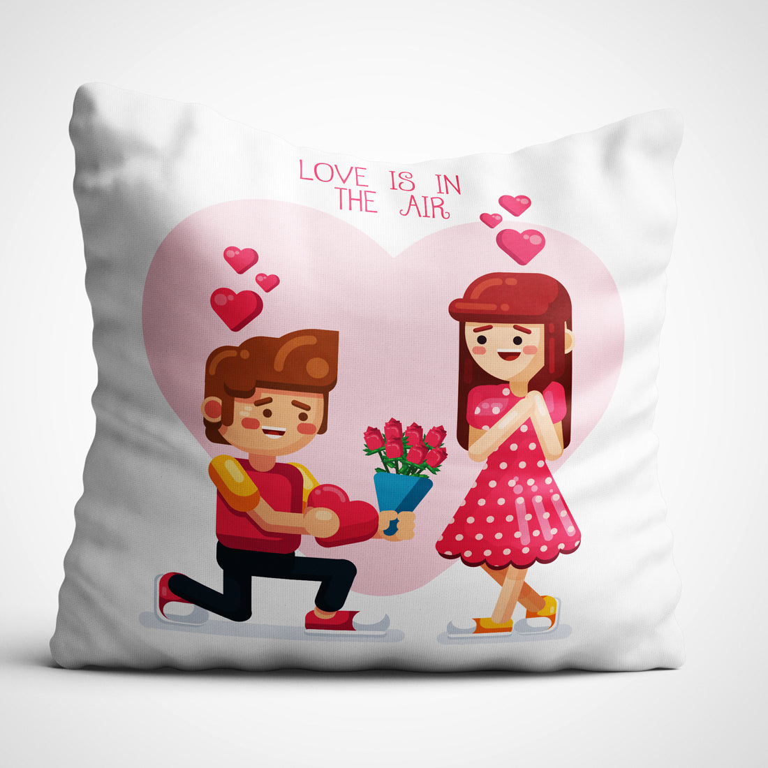 Indiyaza gift love is in the air Valentine's day cushion cover micro stain 12x12