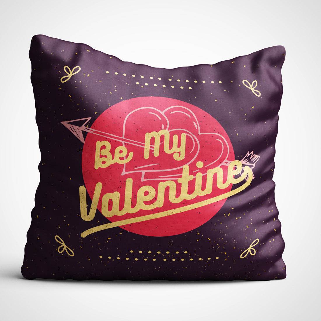 Indiyaza Gift Be my Valentines day gift for girlfriend boyfriend cushion cover micro stain 12x12