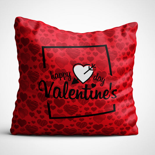 Indiyaza Gift happy love day valentine's day micro stain cushion cover 12x12