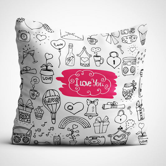 Indiyaza Gift I Love you Micro stain Cushions for Mother Sister Girls 12x12