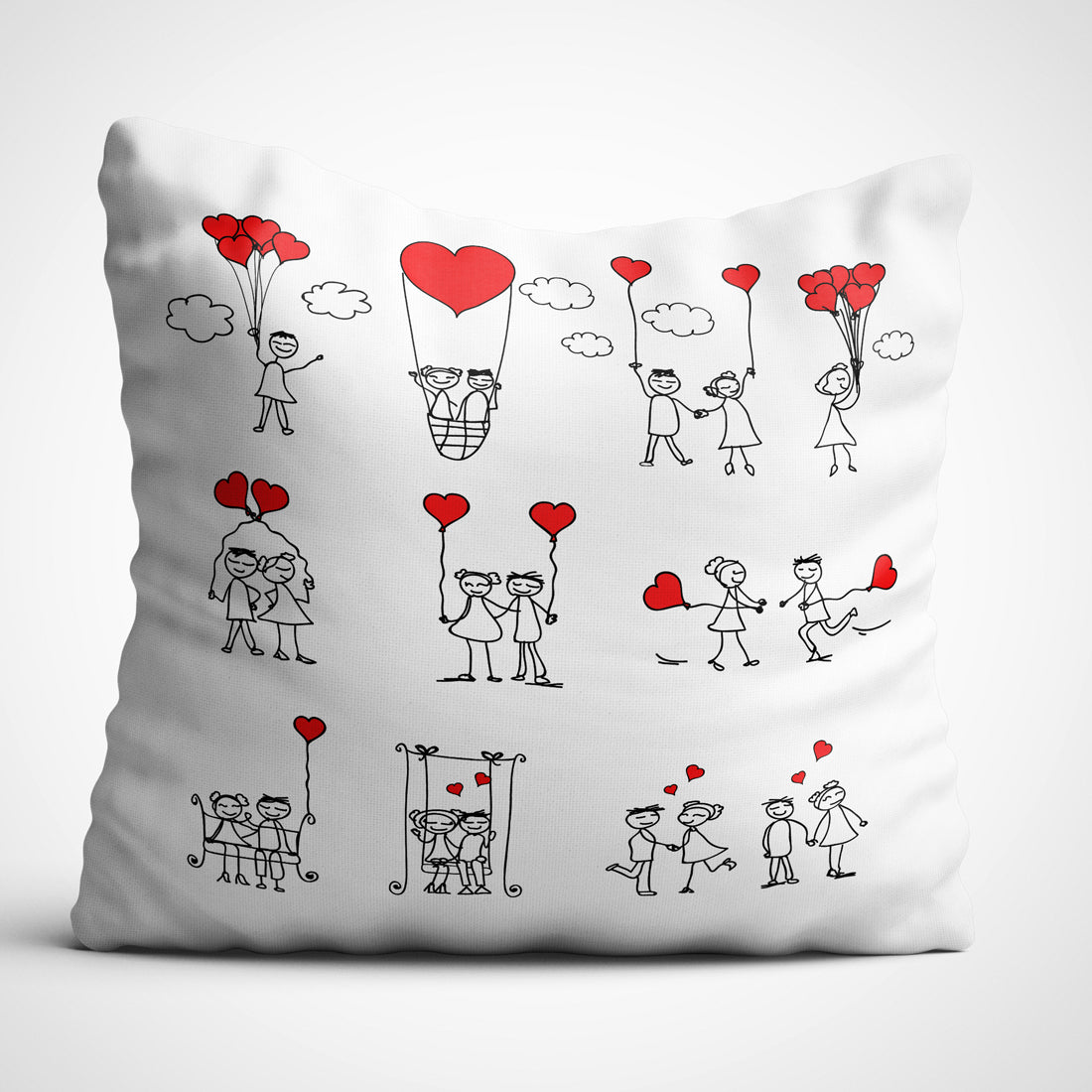 Indiyaza Gift Valentine's day gift for Husband Wife Boyfriend girlfriend sister Brother cushions 12x12