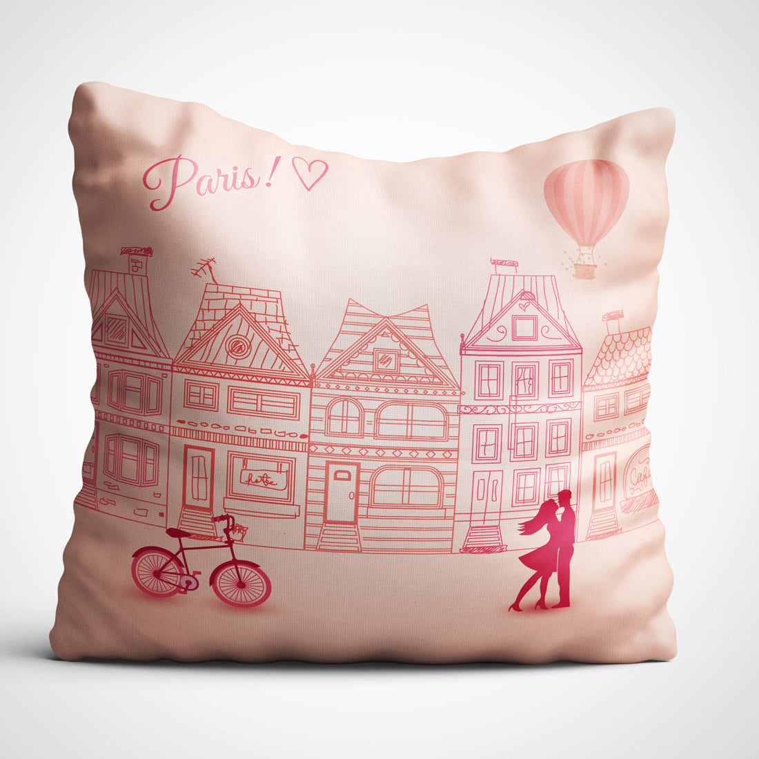 Indiyaza Gift Paris love Valentine's gift for cushion cover with filler