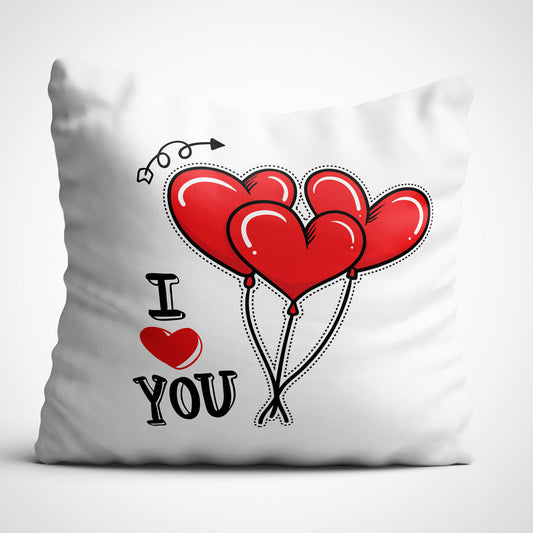 Indiyaza Gift I love you Valentine's gift for Boyfriend Girlfriend Husband wife Sister Brother Cushion cover 12x12