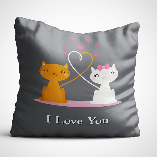 Indiyaza Gift I Love you boyfriend girlfriend sister brother husband wife Cushion cover with filler 12x12