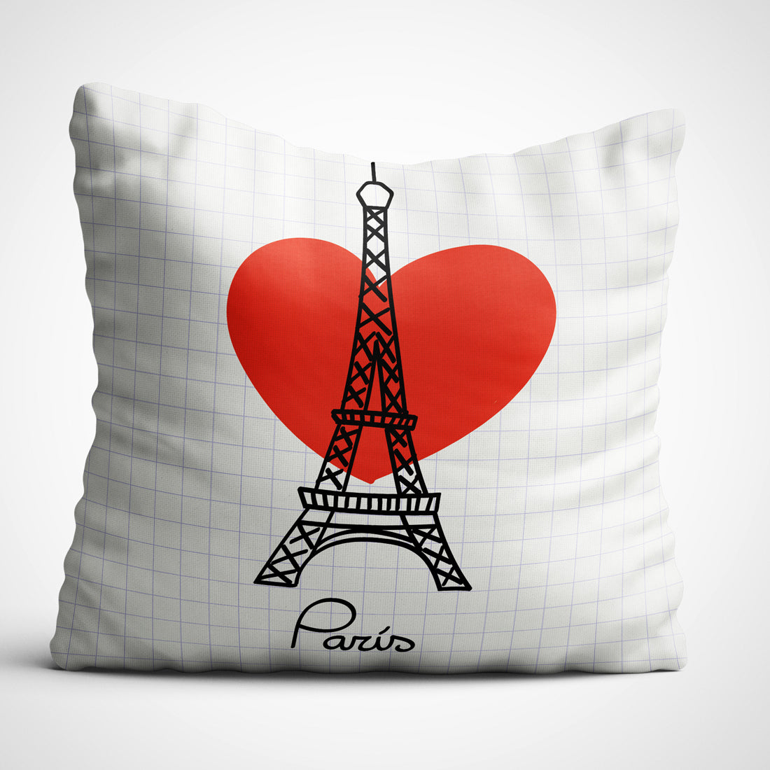 Indiyaza Gift Paris Love gift Girlfriend boyfriend Husband wife brother cushions for Valentine's day 12x12