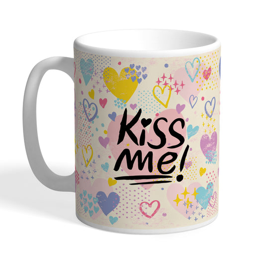 Indiyaza Gift Kiss Me Printed Coffee Mug