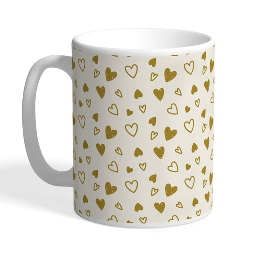 Indiyaza Gift I love Simble Printed 330ml Coffee Mug Cream Colour