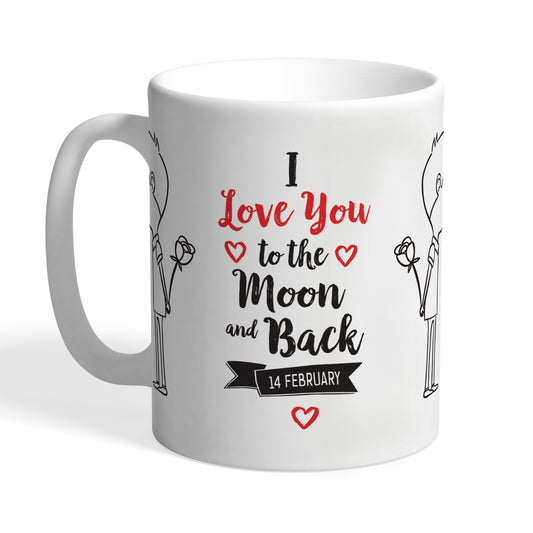 Indiyaza Gift Valentine Gift For Him Her Couple Flower Coffee Mug White