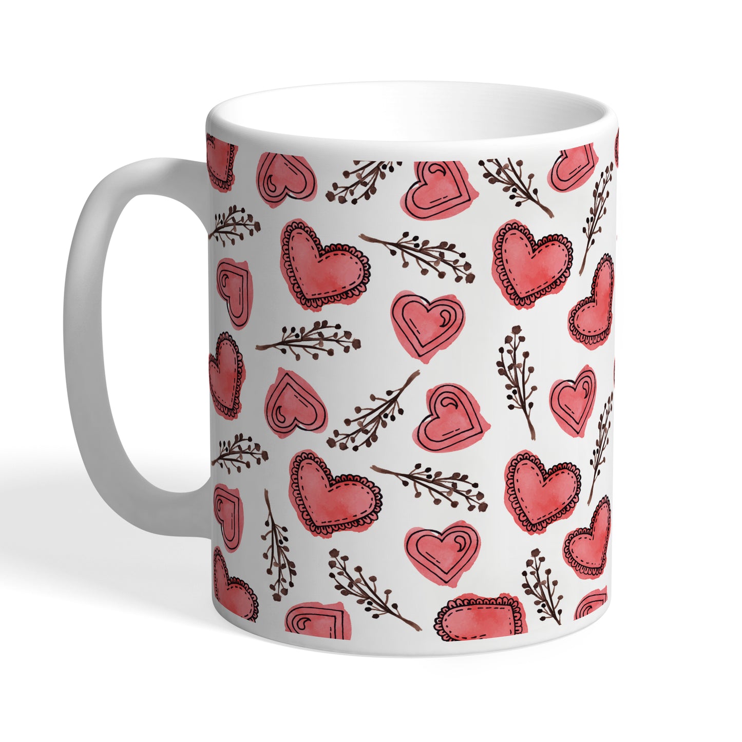 Indiyaza Gift Happy Valentine's Ceramic Coffee mug 330ml White