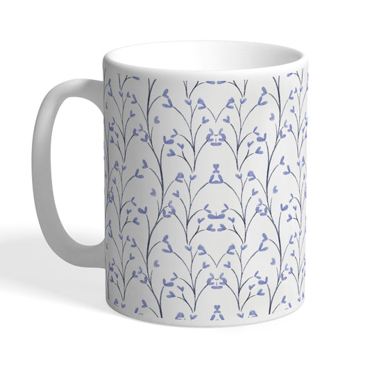 Indiyaza Gift Ceramic Quote Artistic Floral Doodle Coffee Mug (White, 330 ml)