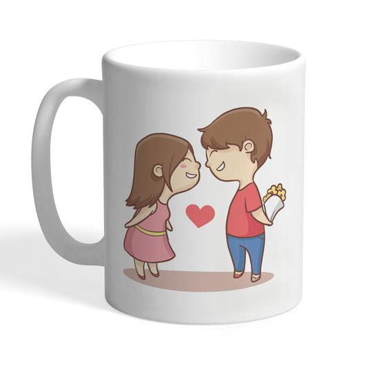 Indiyaza Gift Valentine Day Gifts For Him Her Couple Kiss Me Mug, 330 ml Ceramic Coffee Mug