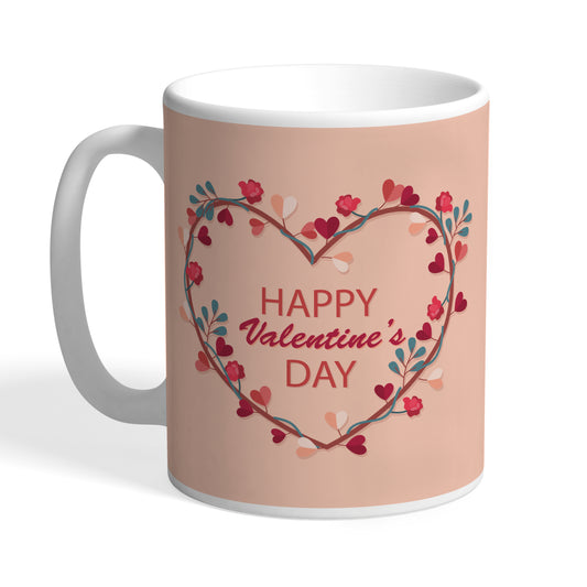 Indiyaza Gift Valentine Day Gifts For Him Her Couple 330 ml Ceramic Coffee Mug Cream