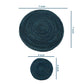 Jute Blue Coaster Set, handmade coaster set , Blue Round design coasters CS013