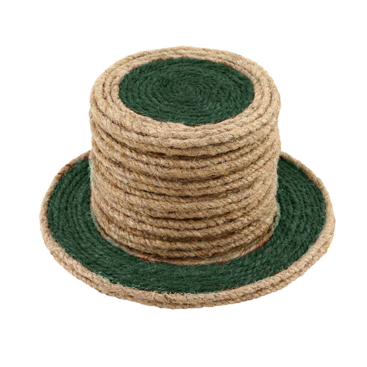 Jute Green Brown Coaster Set, handmade coaster set , Tea coaster CS05