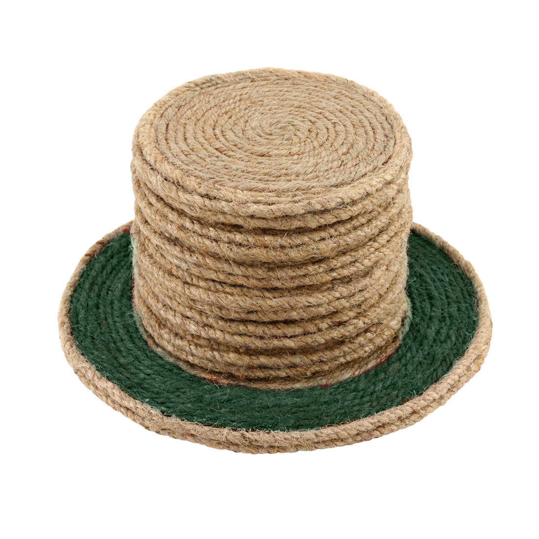 Jute Green Brown Coaster Set, handmade coaster set , Tea coaster CS06