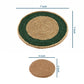 Jute Green Brown Coaster Set, handmade coaster set , Tea coaster CS06