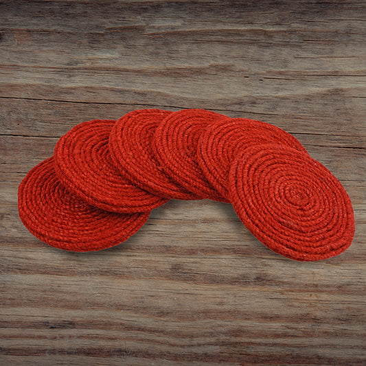 Jute Red Coaster Unique design coaster set, fancy coaster home décor coaster_C6_05