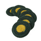 Jute Green Yellow  Coaster Unique design coaster set, fancy coaster home décor coaster_C6_04