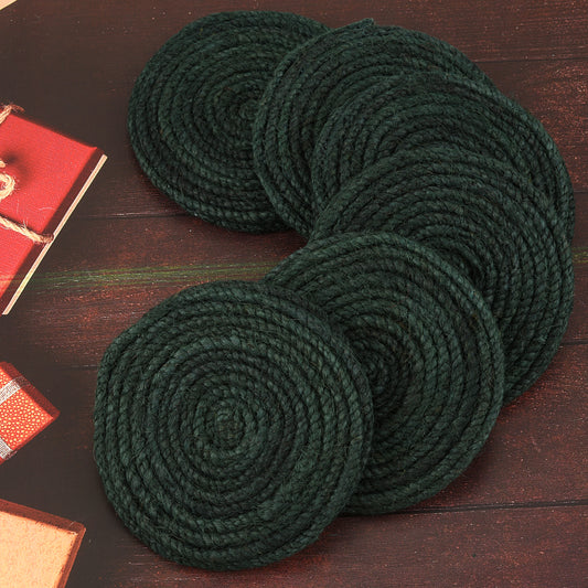 Jute Green Coaster Unique design coaster set, fancy coaster home décor coaster_C6_03