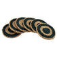 Jute Green Brown Coaster Unique design coaster set, fancy coaster home décor coaster_C6_12