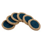 Jute Blue Brown Coaster Unique design coaster set, fancy coaster home décor coaster_C6_11