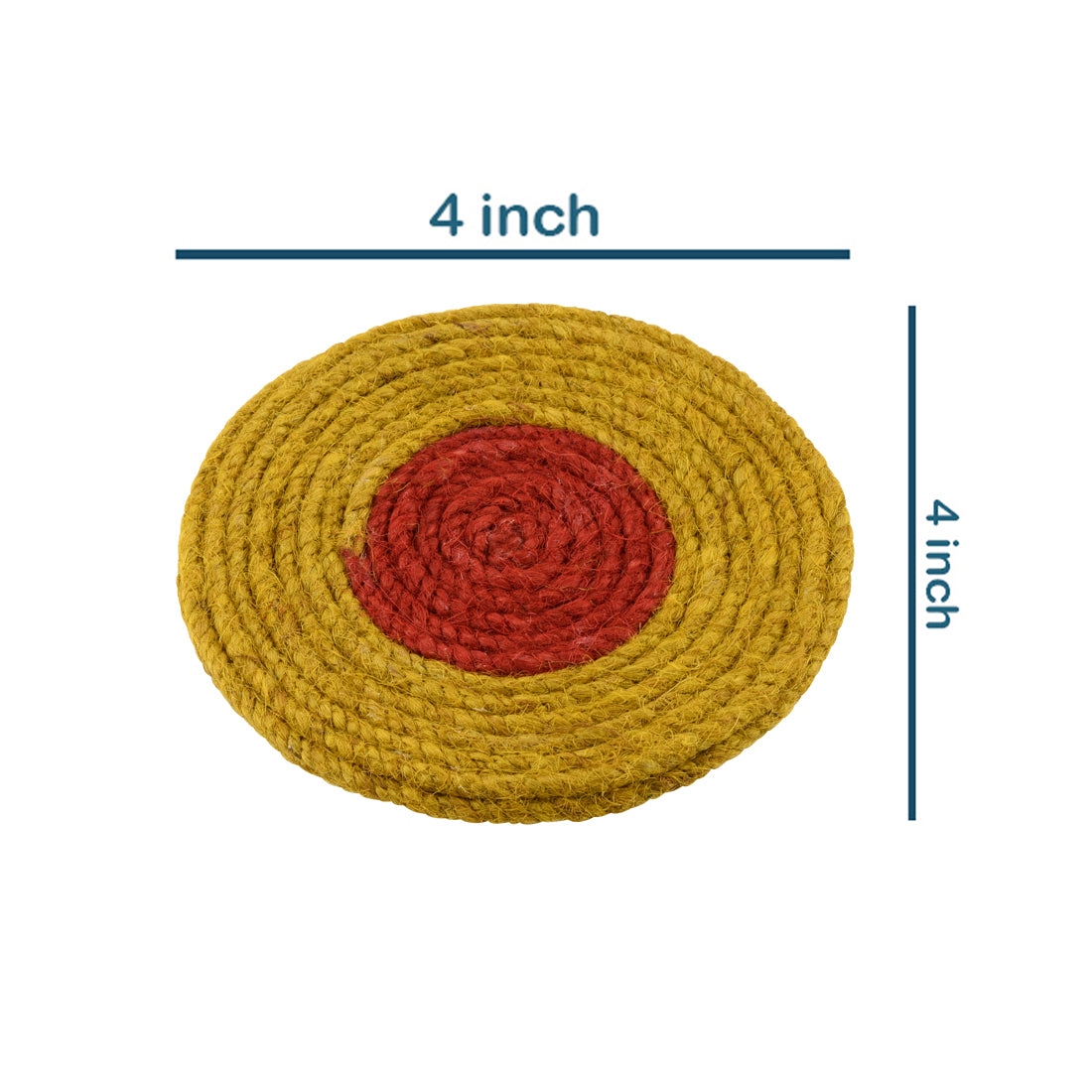 Jute Red Yellow Coaster Unique design coaster set, fancy coaster home décor coaster_C6_08