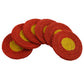 Jute Red Yellow Coaster Unique design coaster set, fancy coaster home décor coaster_C6_06