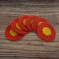 Jute Red Yellow Coaster Unique design coaster set, fancy coaster home décor coaster_C6_06