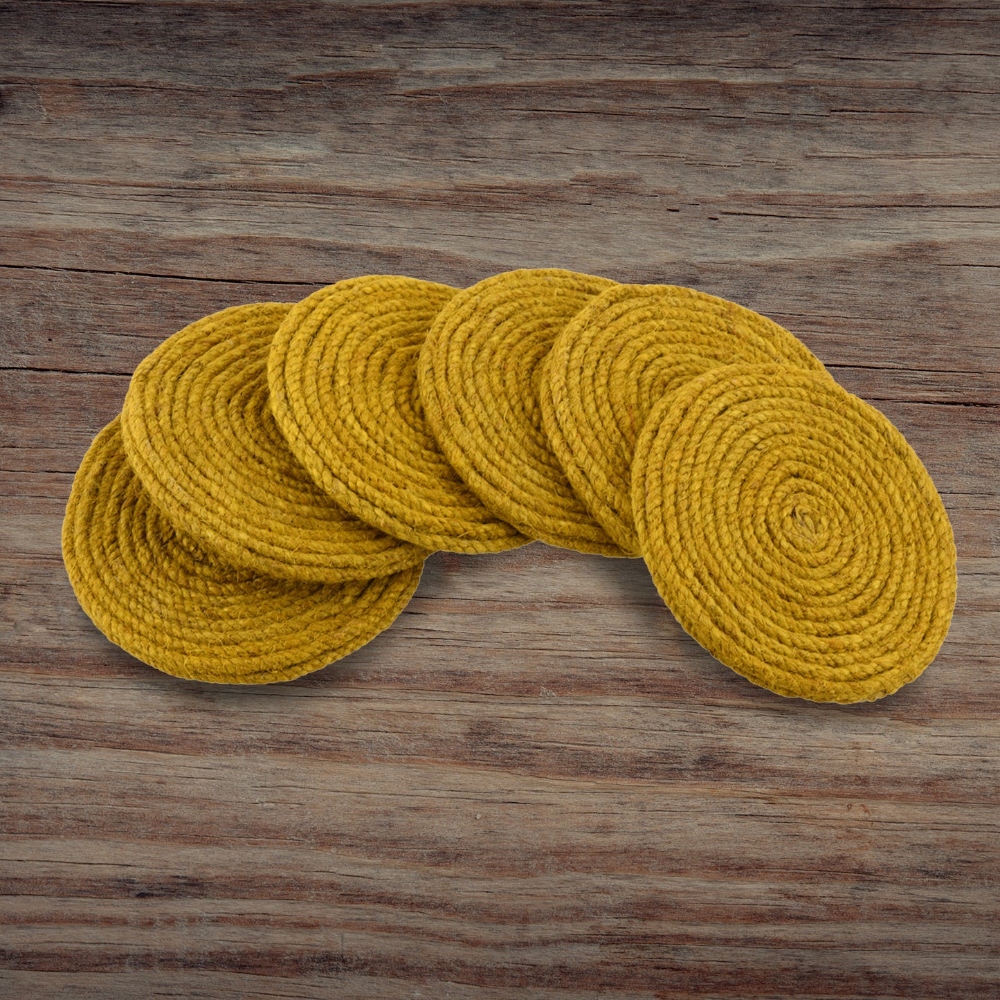 Jute Yellow Coaster Unique design coaster set, fancy coaster home décor coaster_C6_07