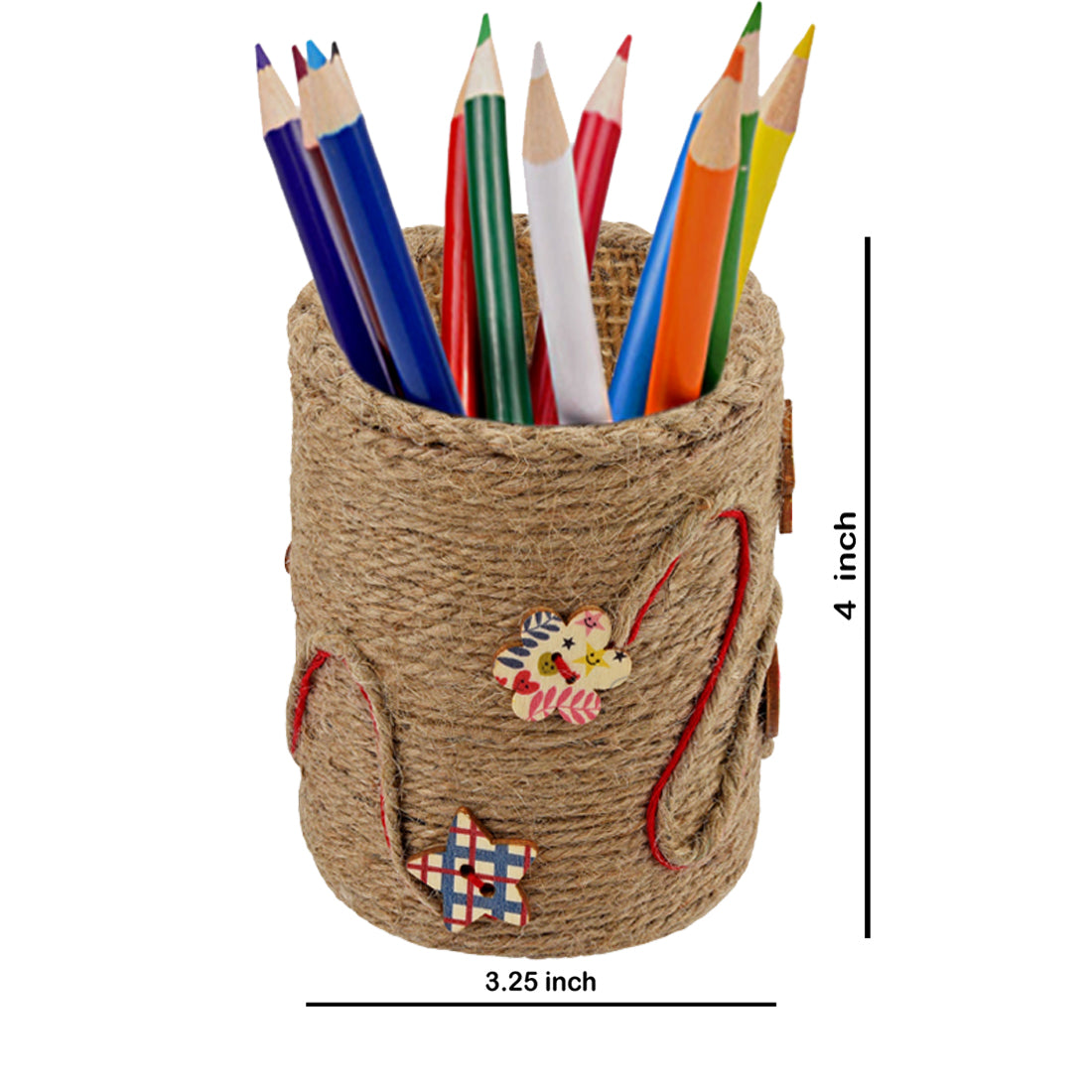 Jute Pen stand/desk Organizer/pen holder