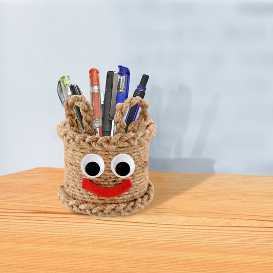 Jute Pen stand/desk Organizer/pen holder