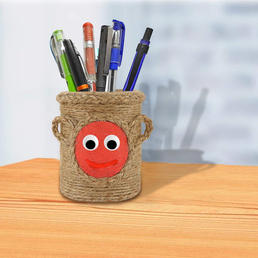 Jute Pen stand/desk Organizer/pen holder