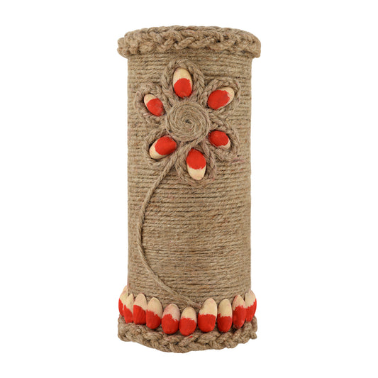 Vases for home décor, Jute Floral vase, unique design vase, Jute handcraft vase V02