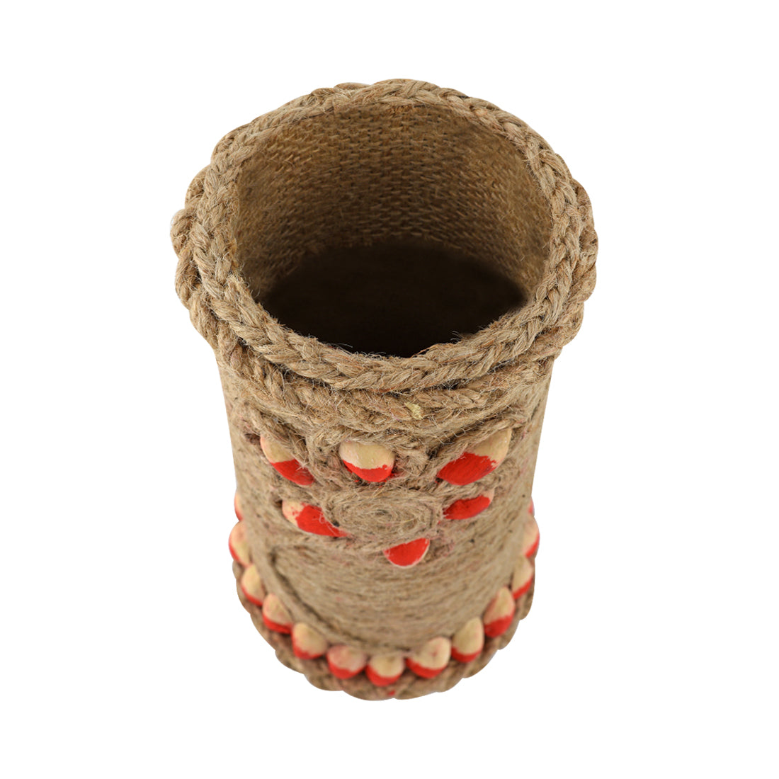 Vases for home décor, Jute Floral vase, unique design vase, Jute handcraft vase V02