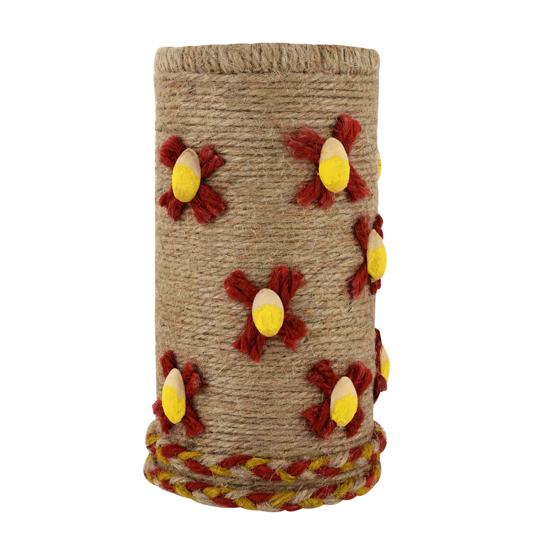 Vases for home décor, Jute Floral vase, unique design vase, Jute handcraft vase V03