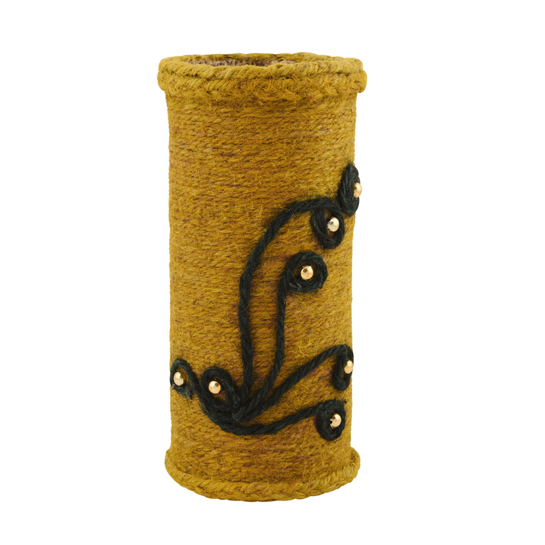 Vases for home décor, Jute Floral vase, unique design vase, Jute handcraft vase V07