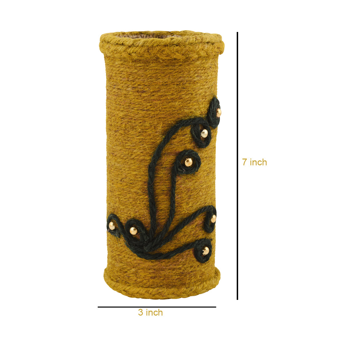 Vases for home décor, Jute Floral vase, unique design vase, Jute handcraft vase V07