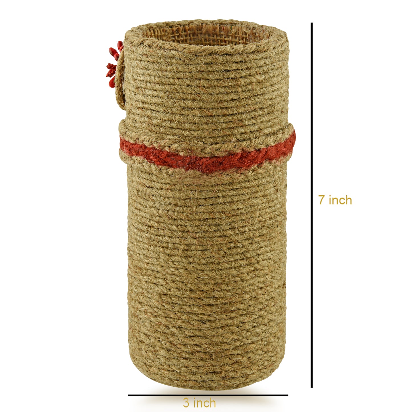 Vases for home décor, Jute Floral vase, unique design vase, Jute handcraft vase V010