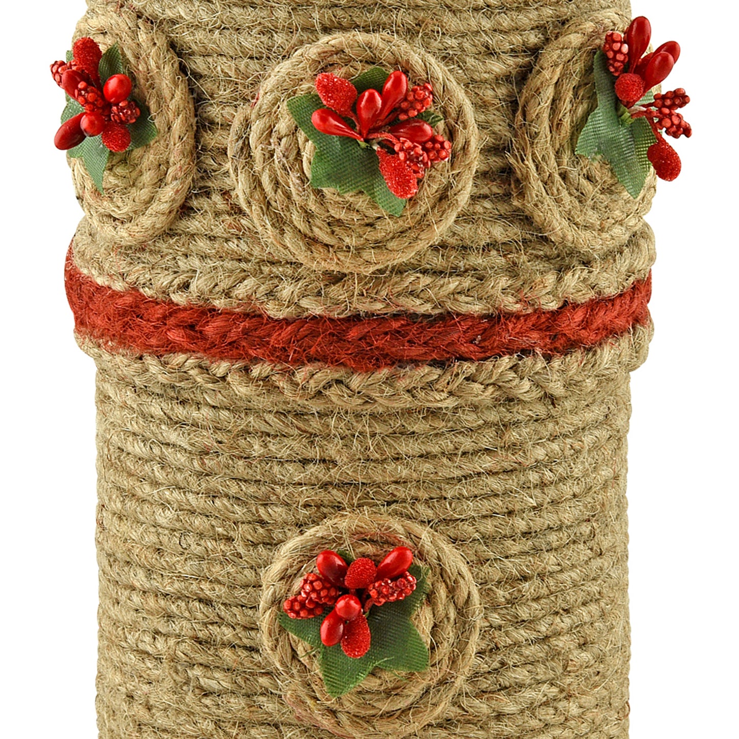 Vases for home décor, Jute Floral vase, unique design vase, Jute handcraft vase V010